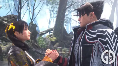 Jin and Xiaoyu hold hands in Tekken 8