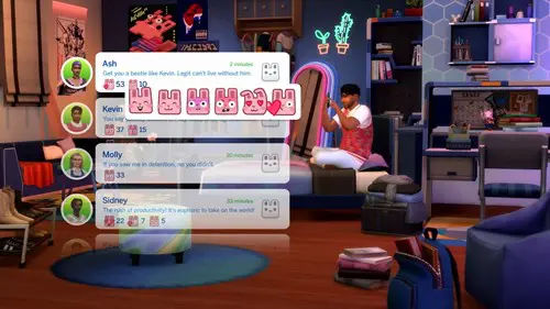 New social media app in The Sims 4: High School Years