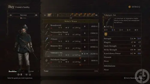 The Veteran's Arc bow for the Archer in Dragon's Dogma 2