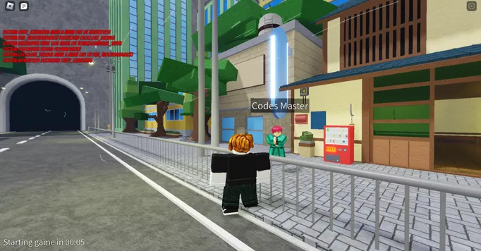 Codes Master NPC.  You need to talk to him to redeem codes in Anime Legacy for Roblox.