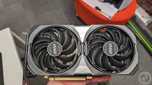 RTX 4070 SUPER in a hand