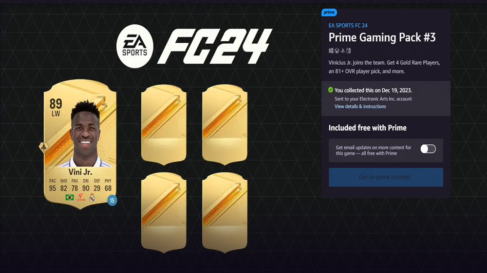 EA FC 24 Prime Gaming Pack 6 rewards & how to redeem