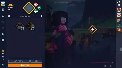 Garnet's perk list in MultiVersus.