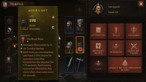 Diablo Immortal Combat Rating Gems