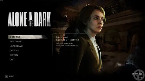 the Alone in the Dark main menu