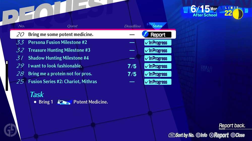 How to get potent medicine for Elizabeth request #20 in Persona 3 Reload