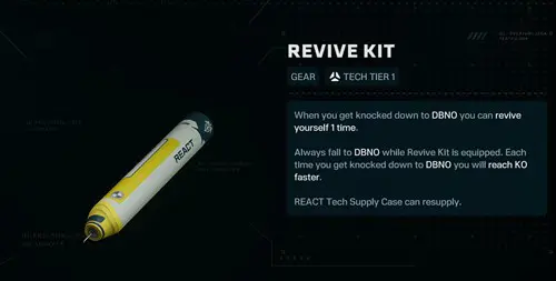 Rainbow Six Extraction best REACT tech: Revive Kit