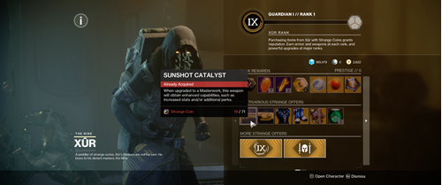 Xur's new Inventory