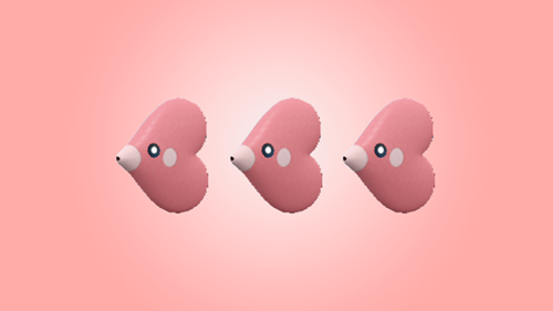 Three Luvdisc in Pokemon Go.