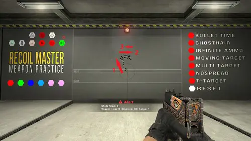 Image of the MAC-10 spray pattern in CS:GO