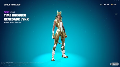 The Renegade Lynx Super Style in OG Fortnite