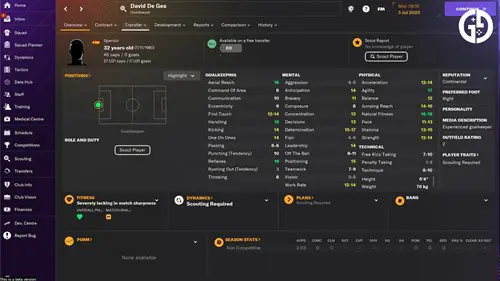 David De Gea in FM24