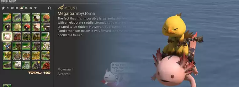 How to get the Axolotl mount Megaloambystoma in Final Fantasy XIV