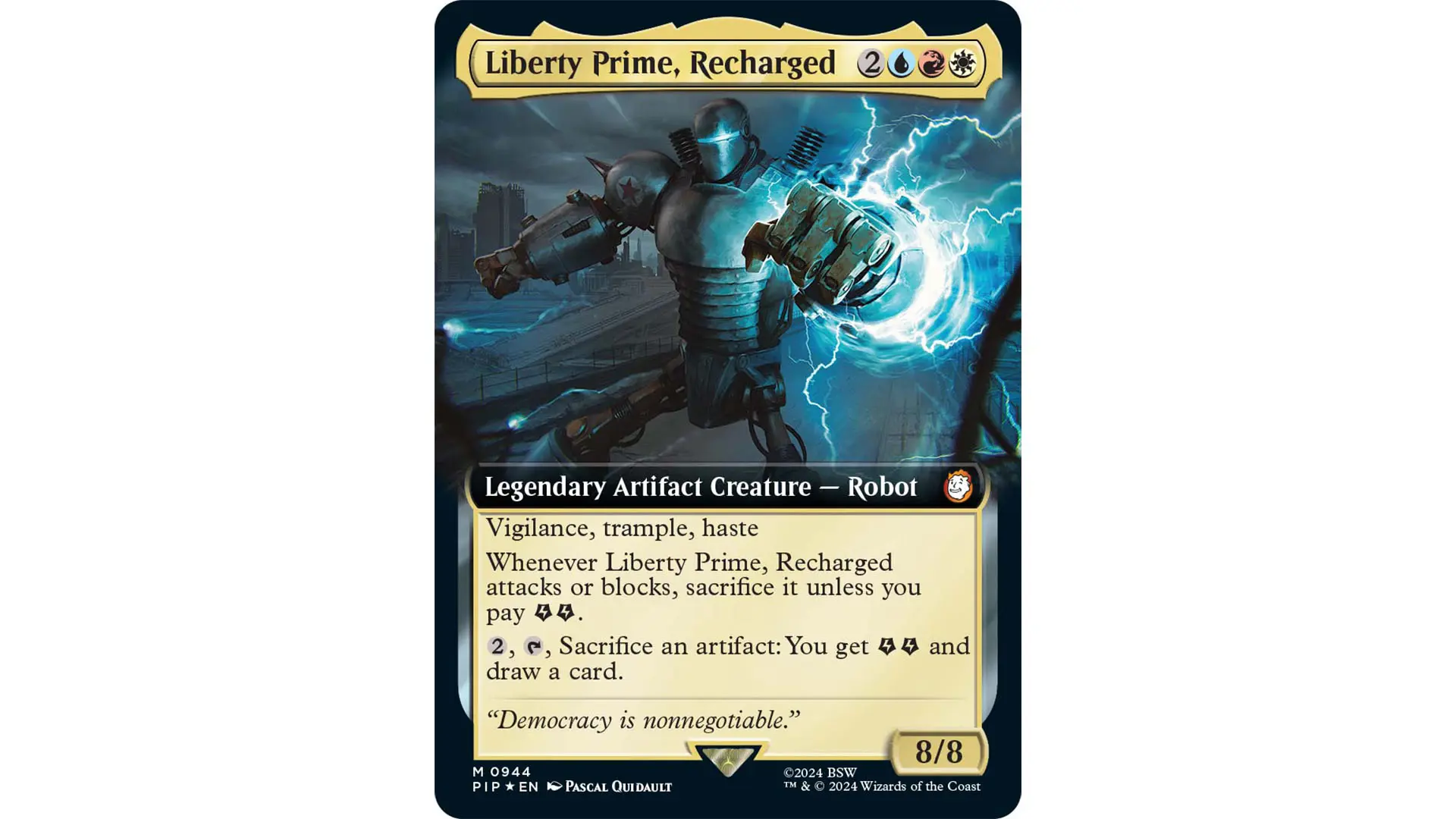 MTG Fallout 0038 Liberty Prime Recharged Borderless