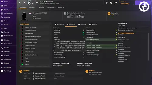 Defensive coach in FM24