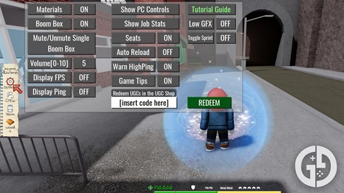 The codes menu in Clover City