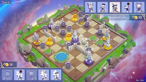 The gameboard of Scramblecoin in Disney Dreamlight Valley