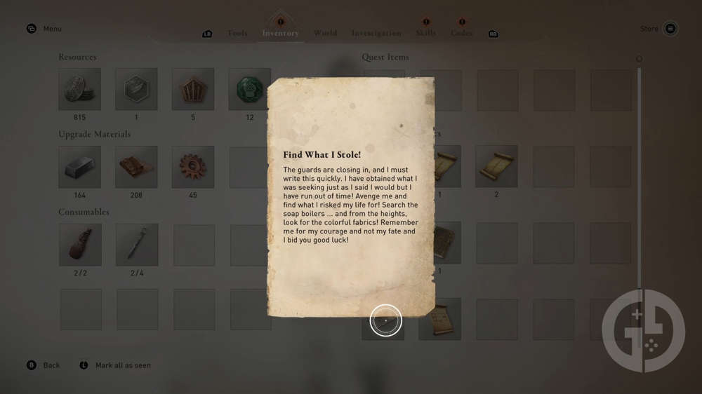 How to find & solve the 'Find What I Stole' Enigma in Assassin's Creed Mirage