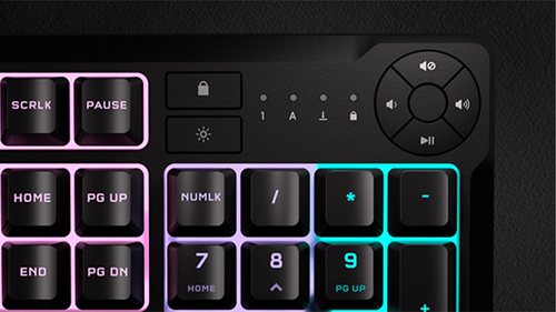 The media controller on Corsair's K55 Core RGB.