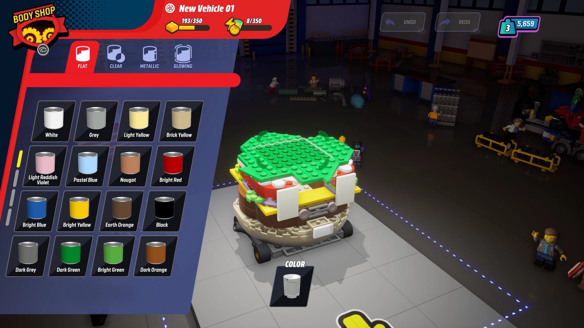 Hamburger car in lego 2k drive car builder