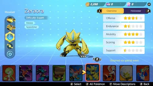 Best Pokemon UNITE Zeraora builds