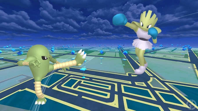 Shiny Hitmonlee & Hitmonchan on the Pokemon GO map