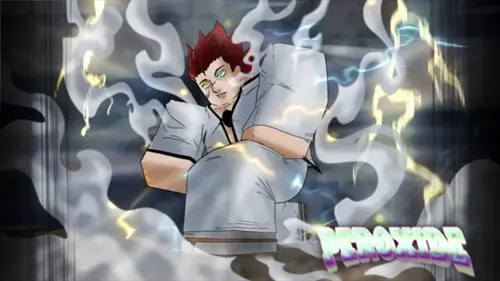 Key art of Peroxide, specifically Captain Aizen, in Roblox