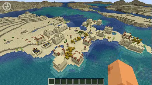 A village in Minecraft