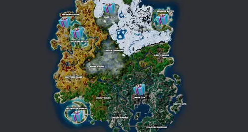 Fortnite Birthday Presents locations