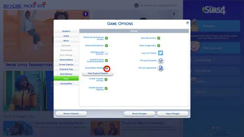 How to enable script mods in The Sims 4