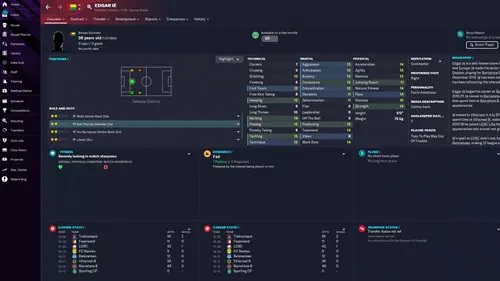 FM23 Edgar Ié stats