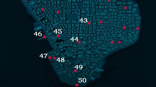 Map of Financial District locations