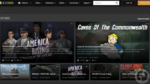 Nexus Mods, where you can download and manage mods for Fallout 4