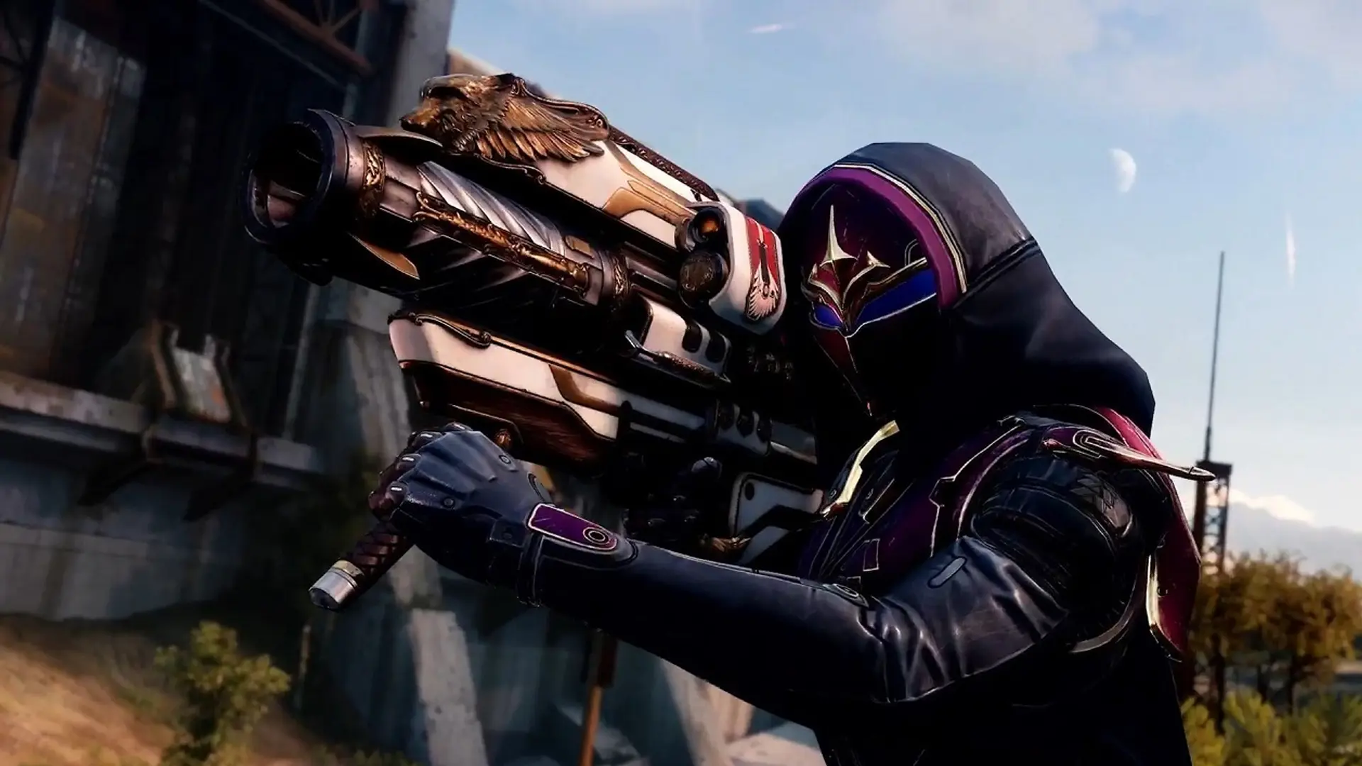 A Hunter firing the Gjallarhorn in Destiny 2