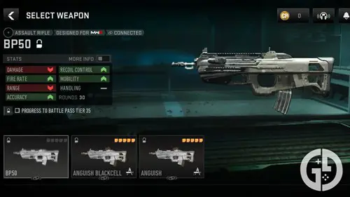 The BP-50 assault rifle in Warzone Mobile