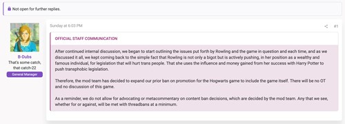 Hogwarts Legacy Banned Resetera