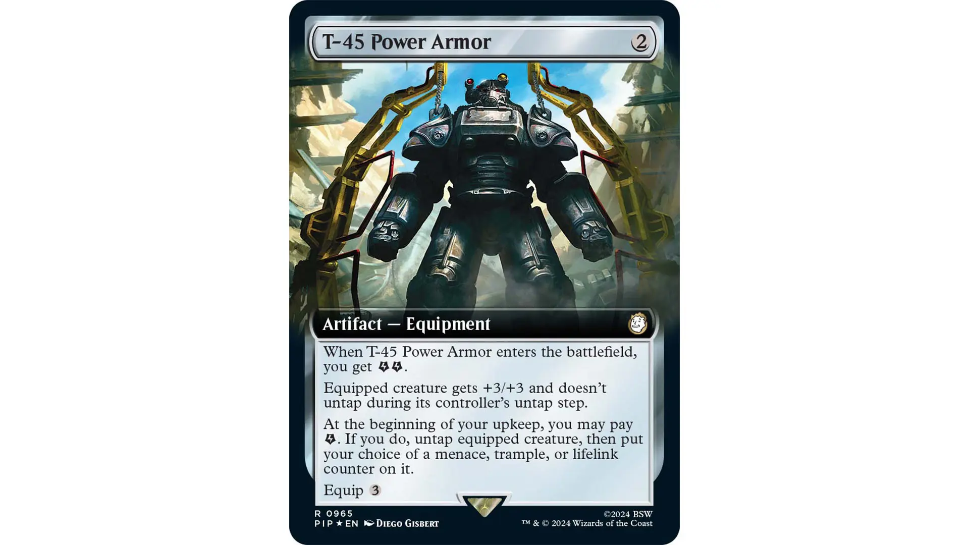 MTG Fallout 0015 T 45 Power Armor Borderless