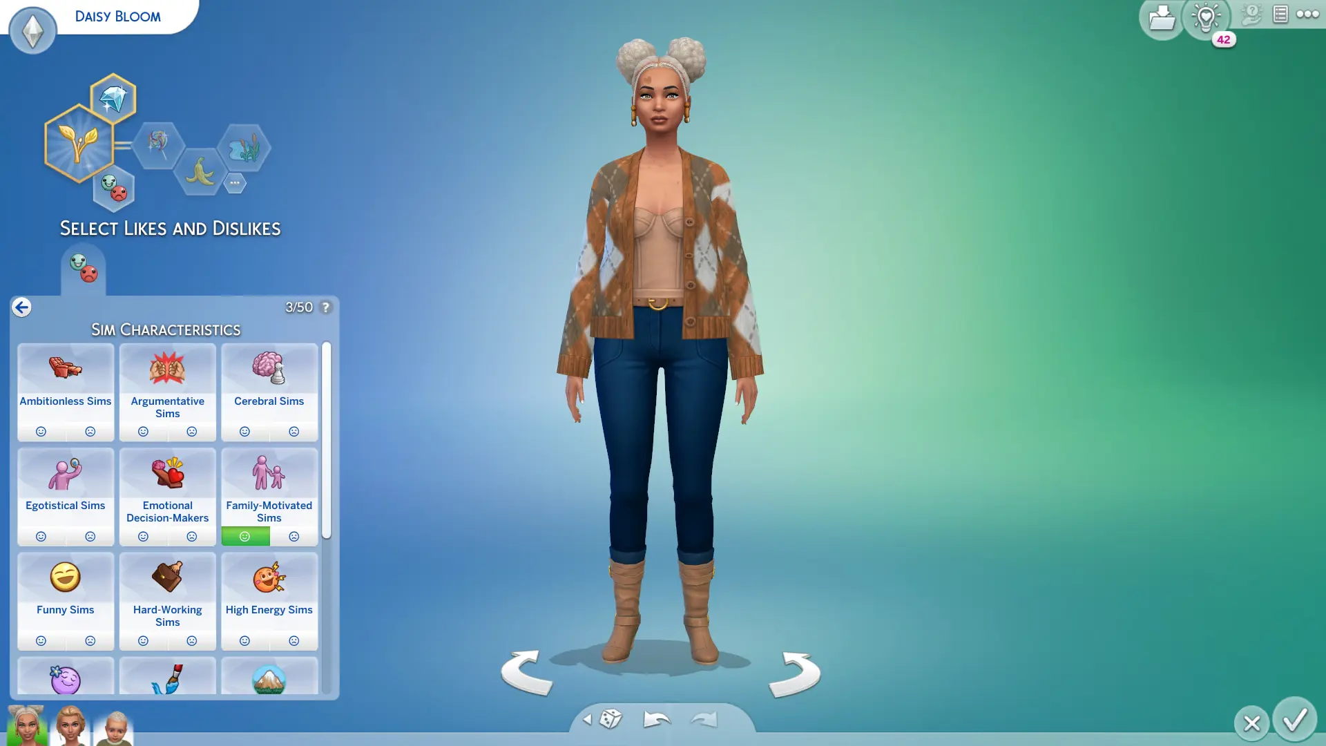 How to equip Sim Characteristics in The Sims 4