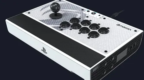 Nacon Daija arcade stick review: The fight stick viewed from the side