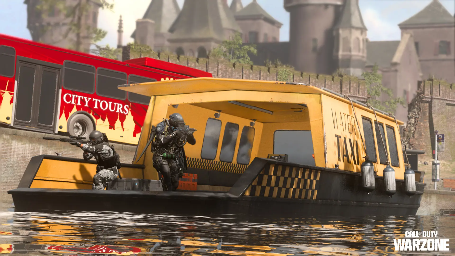 Key art of a water taxi in Call of Duty Warzone