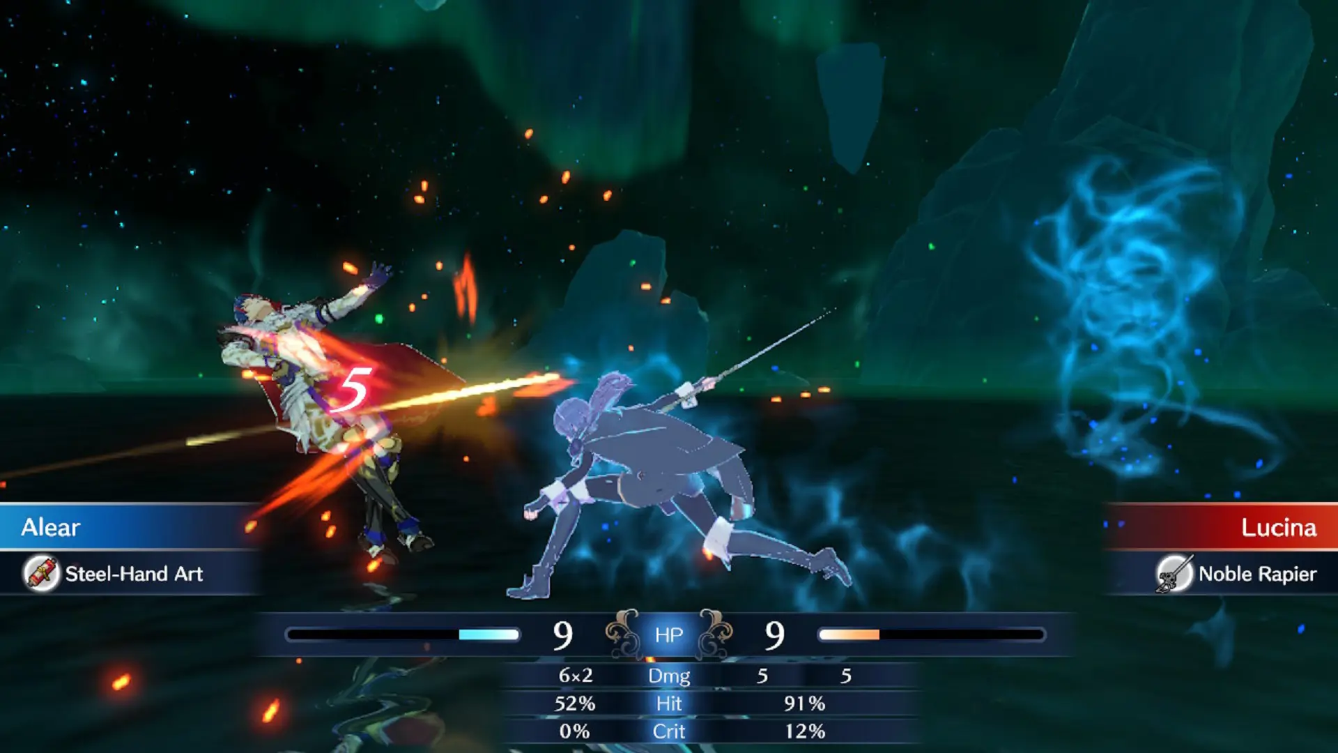 Image of combat in Fire Emblem Engage