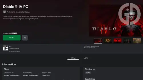 Diablo 4 Xbox game pass