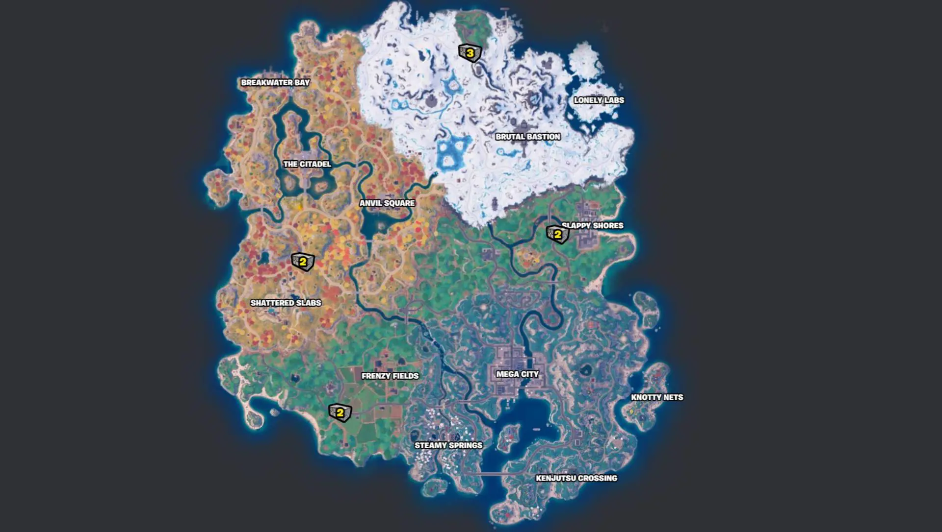 Republic Chest locations in Fortnite Chapter 4 Season 2