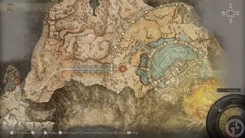 The Leyndell map fragment in Elden Ring