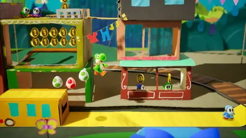 Yoshi's Crafted World gameplay.