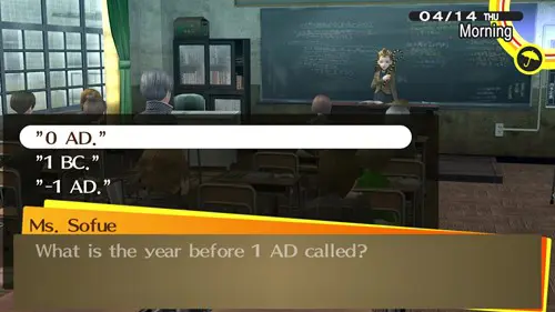 persona 4 golden answers classroom exam