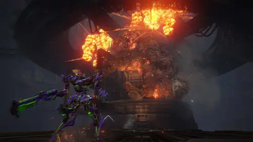 Image of an explosion in Armored Core 6