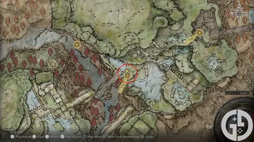 Map showing Rauh Ancient Ruins, East in Elden Ring Shadow of the Erdtree