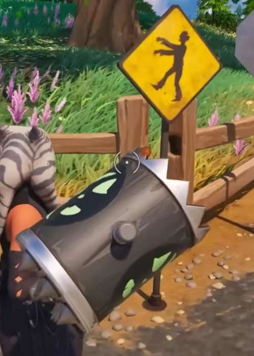 Where can you find zombie road signs in Fortnite?