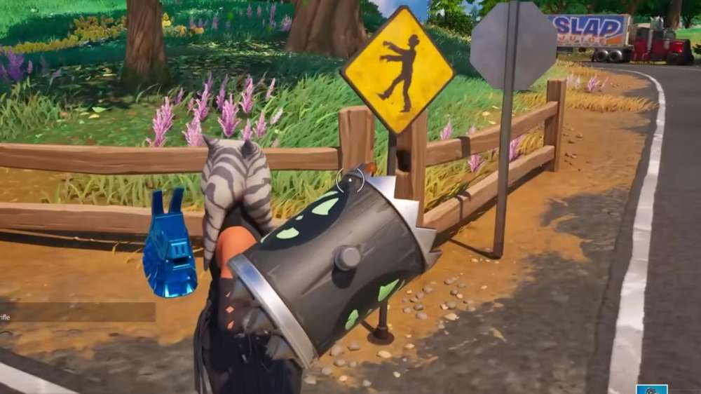 Where can you find zombie road signs in Fortnite?